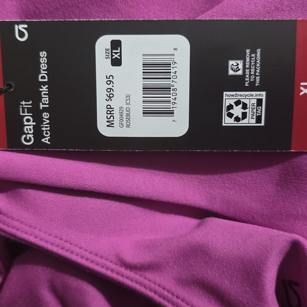 NWT GAP Fit Pink Active Tennis Dress Size XL $69 - Picture 4 of 4